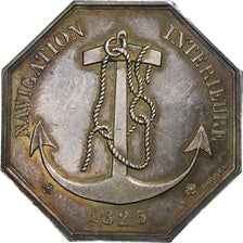 Frankrijk, Token, Canal d'Aire à La Bassée, 1825, Zilver, Borrel, PR