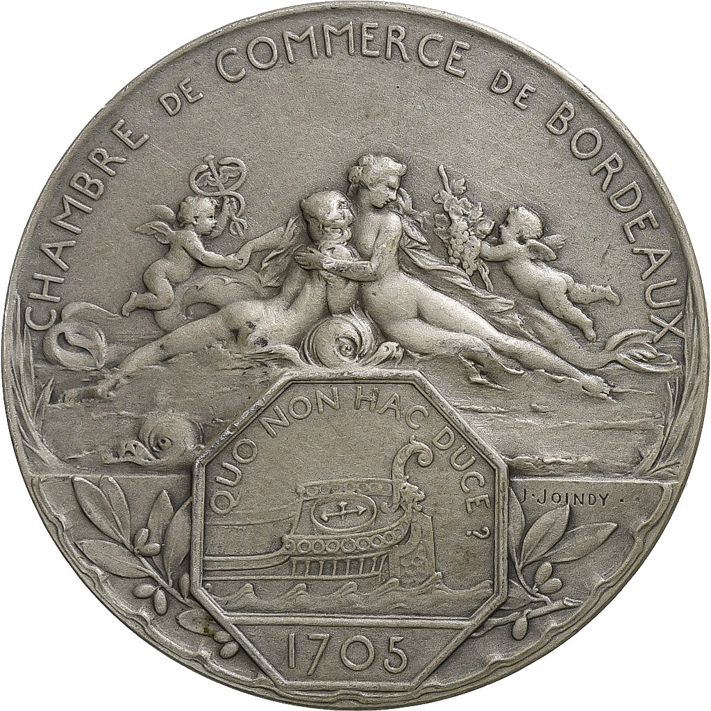 France, Médaille, Chambre de Commerce de Bordeaux, 1906, Argent, SUP+, Joindy