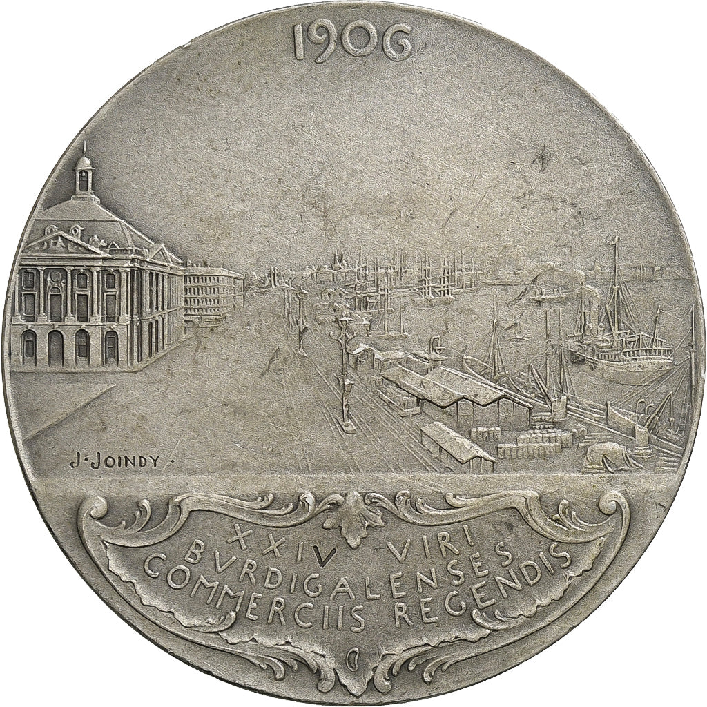France, Médaille, Chambre de Commerce de Bordeaux, 1906, Argent, SUP+, Joindy