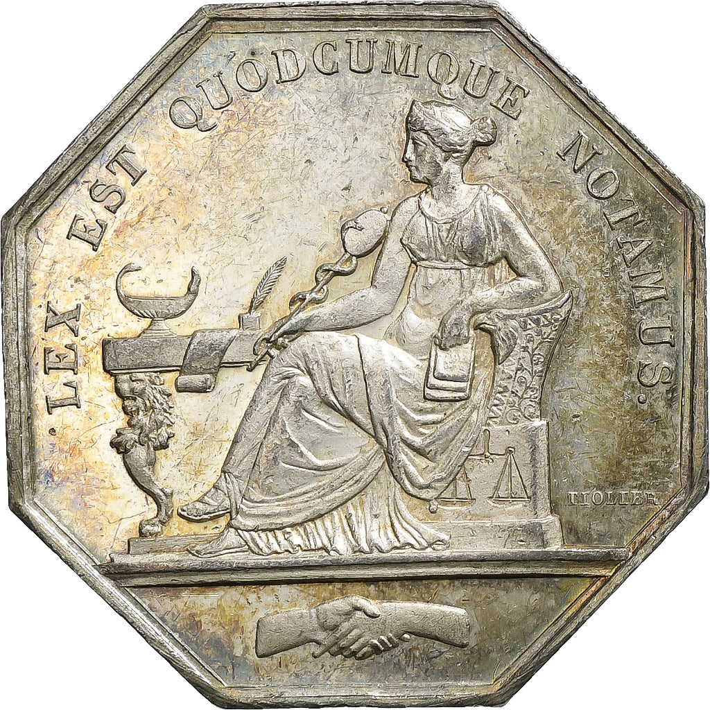 Francia, ficha, Notaires de l'Arrondissement de Bordeaux, n.d., Argento