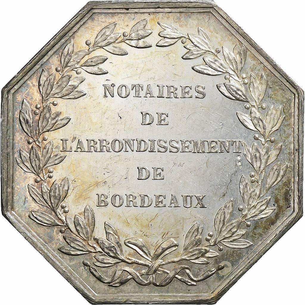 Francia, ficha, Notaires de l'Arrondissement de Bordeaux, n.d., Argento