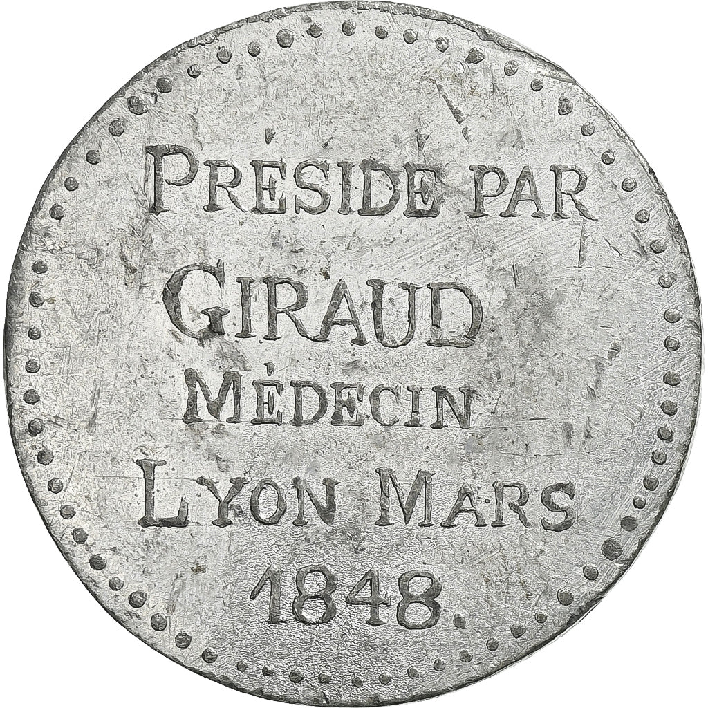 Francia, medaglia, Club de la Fraternité, Lyon, 1848, Piombo, SPL-