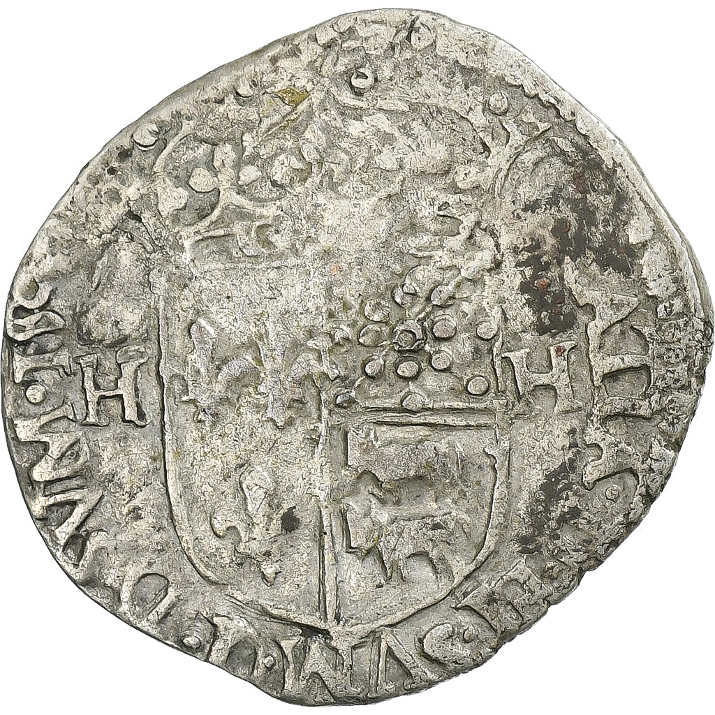 France, Henri IV, Douzain de Béarn, 159[?], Morlaas, Billon, TB+, Gadoury:570