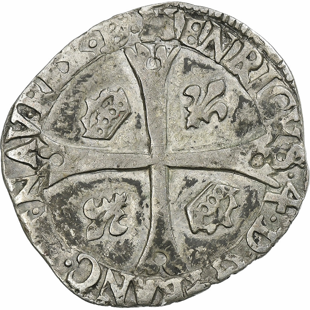 France, Henri IV, Douzain de Béarn, 159[?], Morlaas, Billon, TB+, Gadoury:570