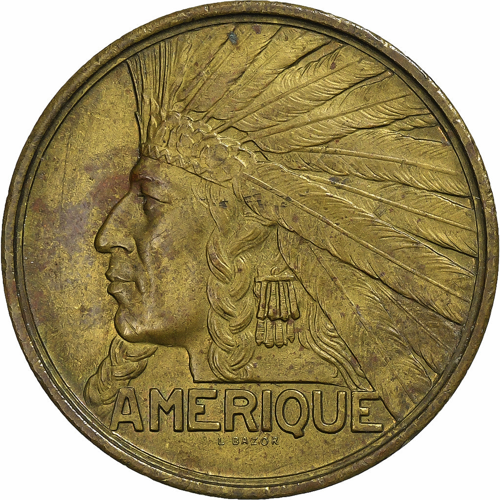 Francia, zeton, Exposition Coloniale Internationale, Paris, Amérique, 1931