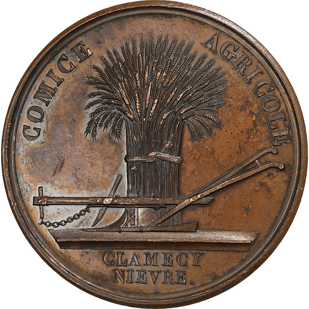 France, Médaille, Comice Agricole de Clamecy, Nièvre, n.d., Cuivre, SUP+