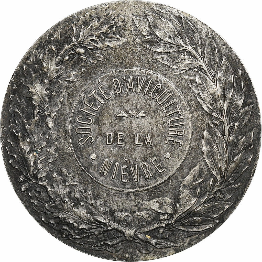 Frankreich, Medaille, Société d'Aviculture de la Nièvre, n.d., Silvered