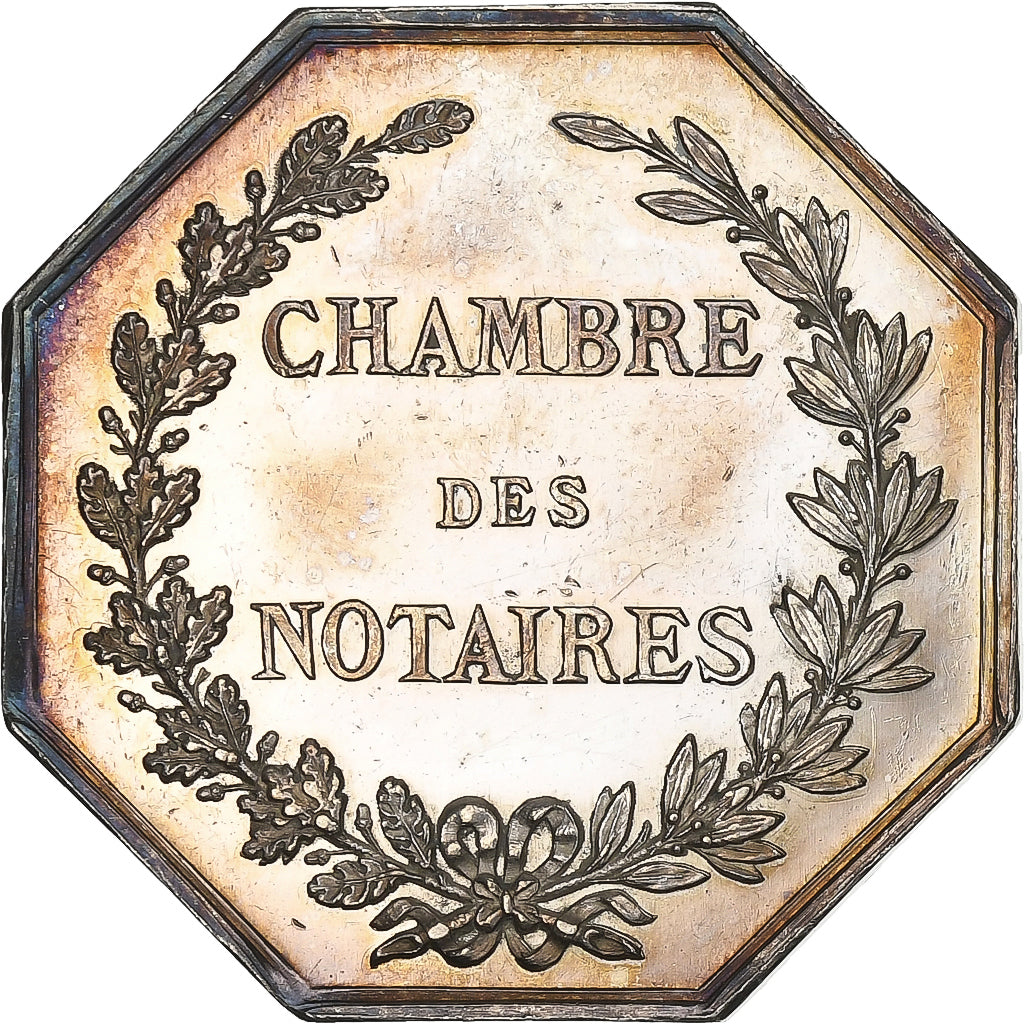 France, Jeton, Notaires de l'Arrondissement d'Issoudun, Indre, n.d., Argent