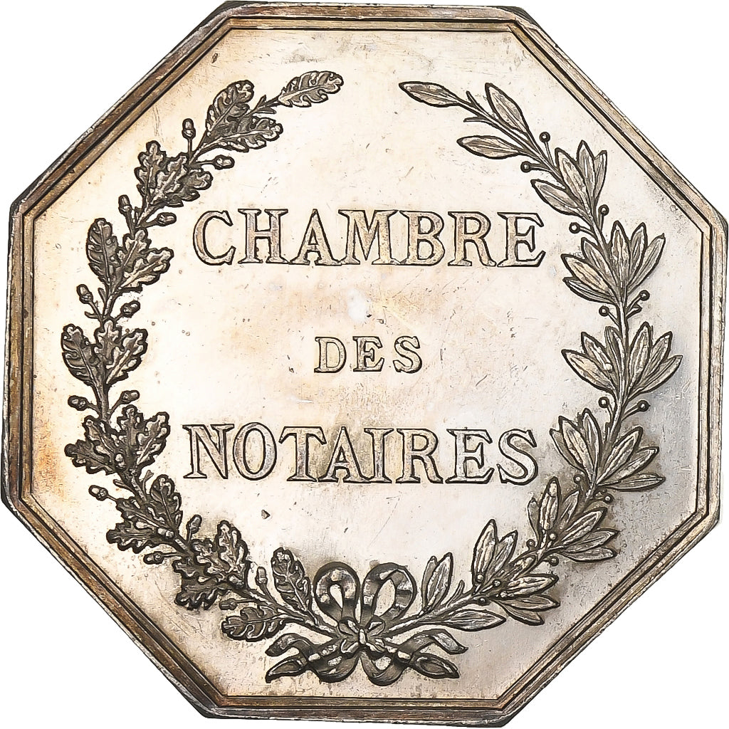 Francja, Token, Notaires de l'Arrondissement d'Issoudun, Indre, n.d., Srebro