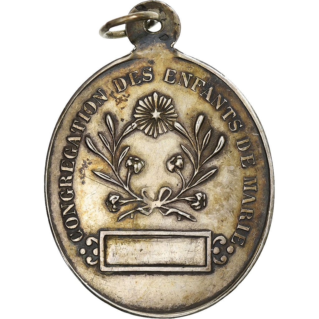 Francja, medal, Congrégation des enfants de Marie, White Metal, AU(50-53)
