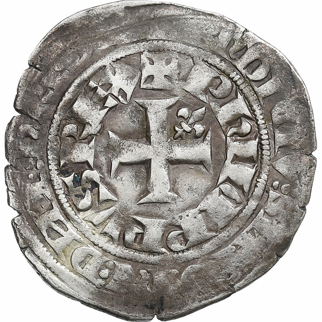 France, Philippe VI, Gros à la fleur de lis, 1341-1350, Billon, VF(30-35)