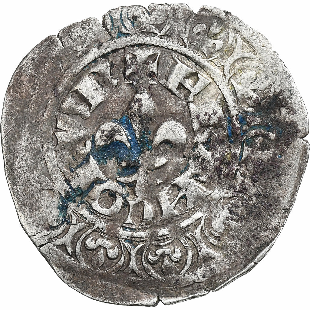 France, Philippe VI, Gros à la fleur de lis, 1341-1350, Billon, VF(30-35)
