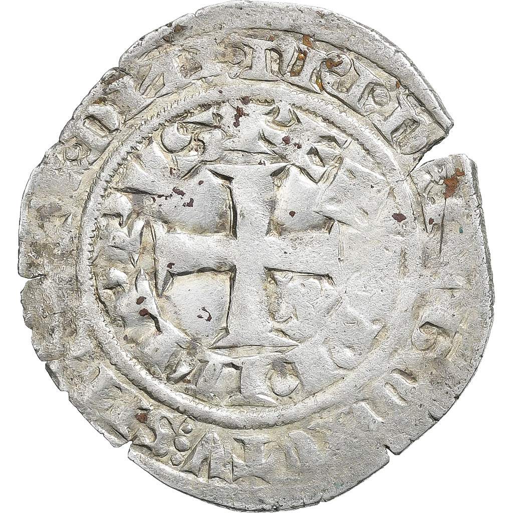 France, Philippe VI, Gros à la fleur de lis, 1341-1350, Billon, VF(30-35)