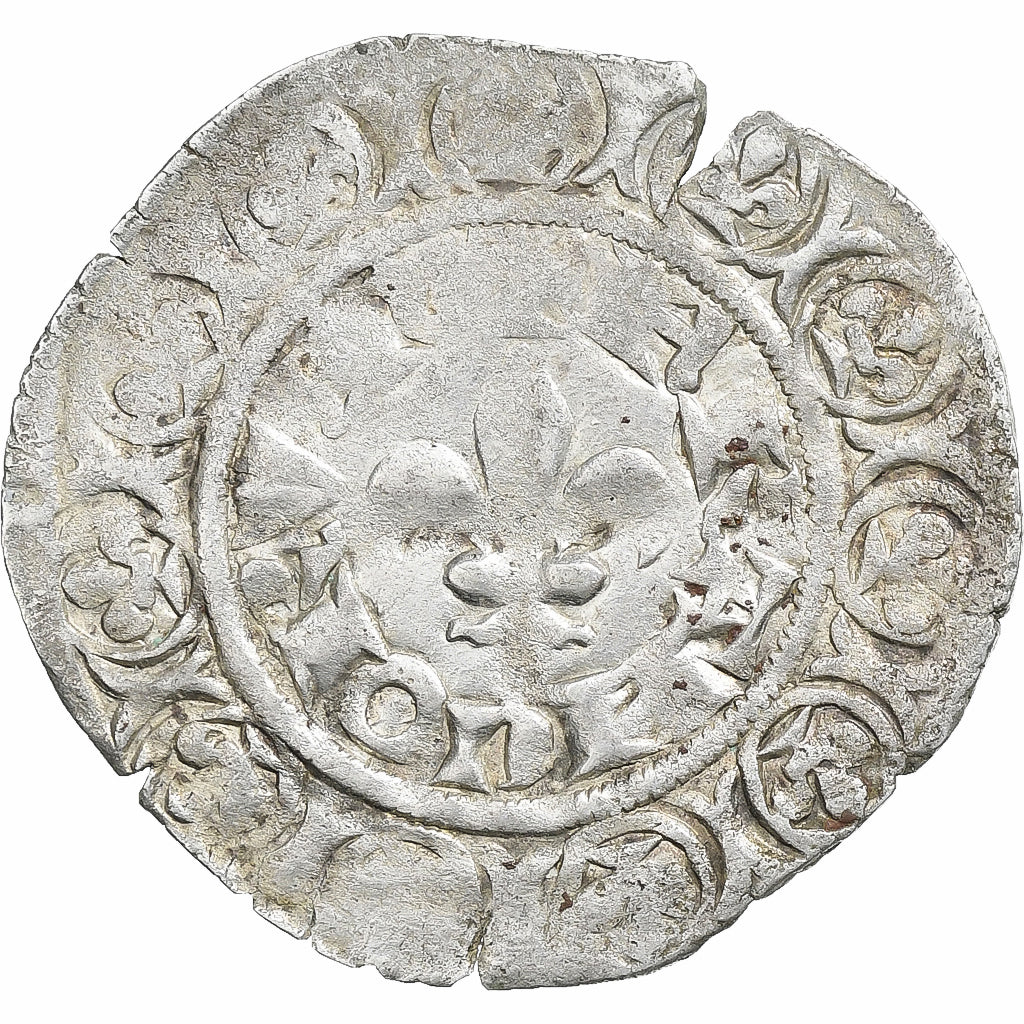 France, Philippe VI, Gros à la fleur de lis, 1341-1350, Billon, VF(30-35)