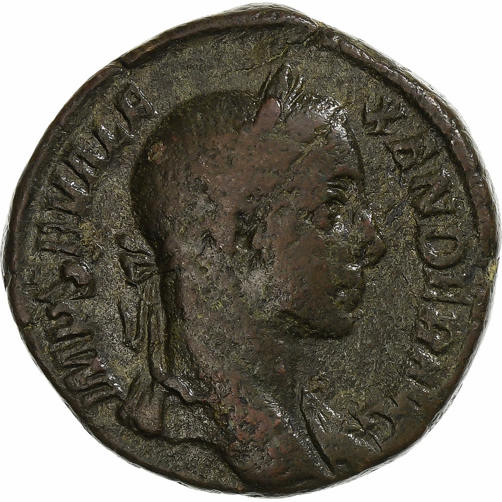 Severus Alexander, Sestertius, 229, Rome, Brązowy, VF(20-25), RIC:495
