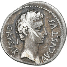 Auguste, Denarius, 19-18 BC, Caesaraugusta, Silber, S+, RIC:37a