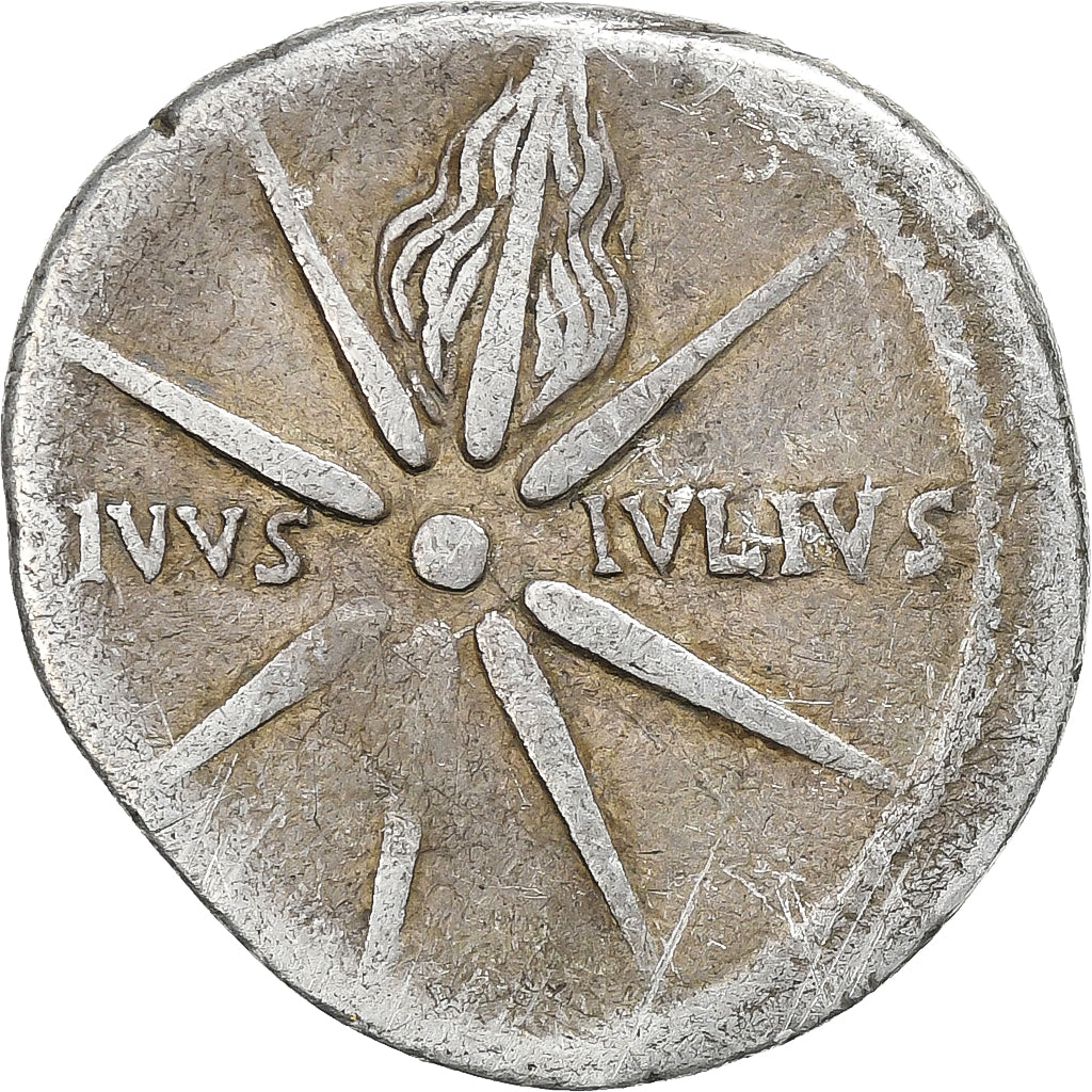 Auguste, Denarius, 19-18 BC, Caesaraugusta, Silber, S+, RIC:37a