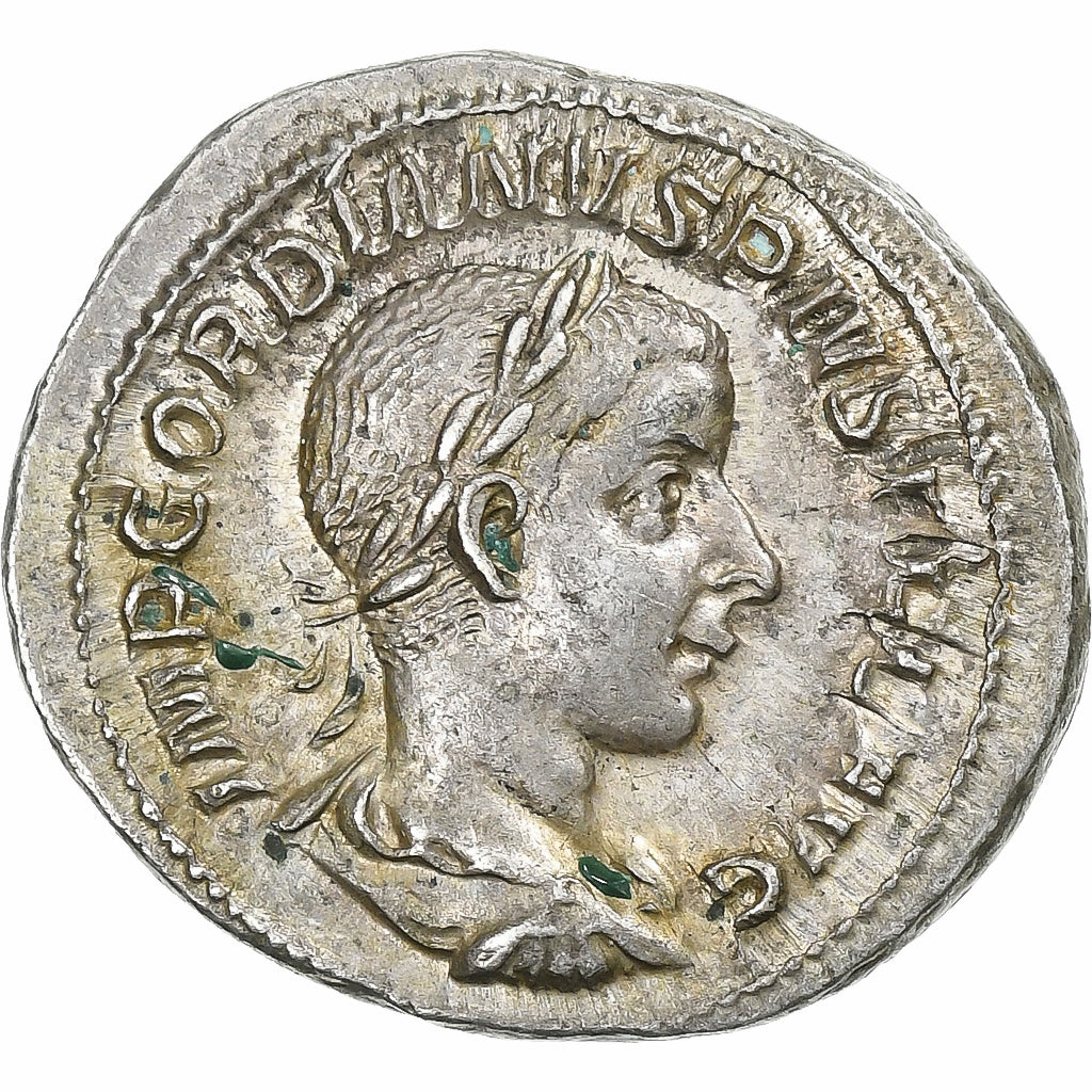 Gordian III, Denarius, 241, Rome, Silver, AU(50-53), RIC:129a