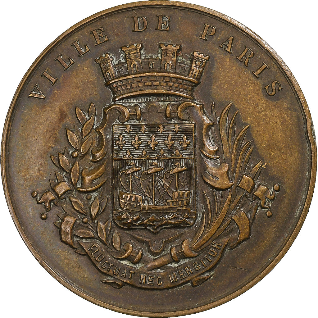 França, medalha, Caisse des Ecoles du XIème Arrondissement, Paris, 1886