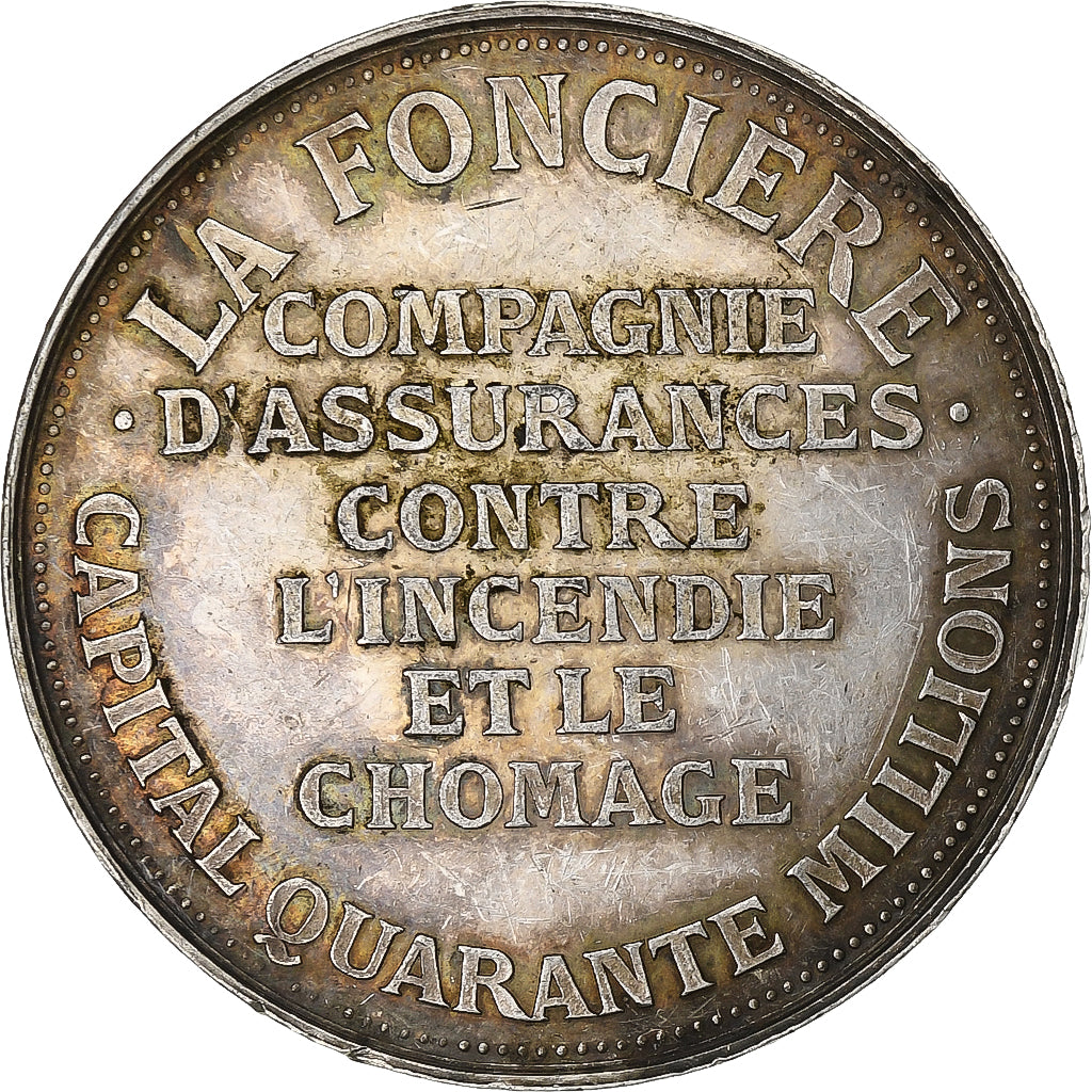 França, medalha, La Foncière, Assurances contre l'Incendie & le Chomage, n.d.