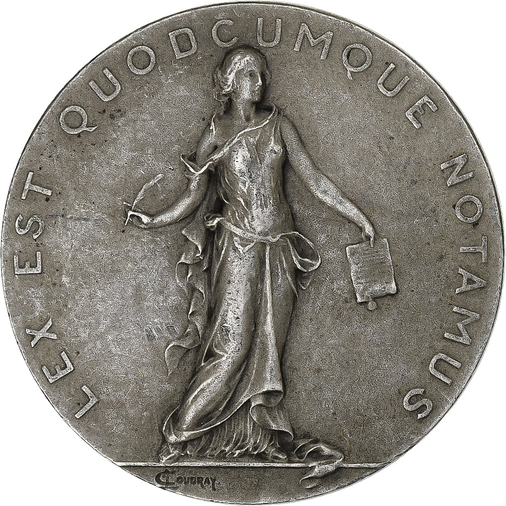 France, Medal, Commission d'Examen du Notariat, Nord, n.d., Silver, Coudray