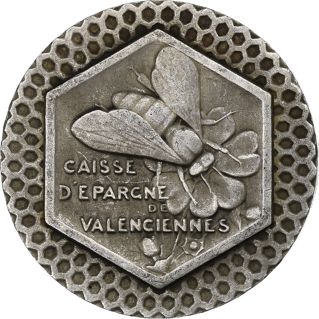 França, Token, Caisse d'Epargne de Valenciennes, n.d., Prata, AU(50-53)
