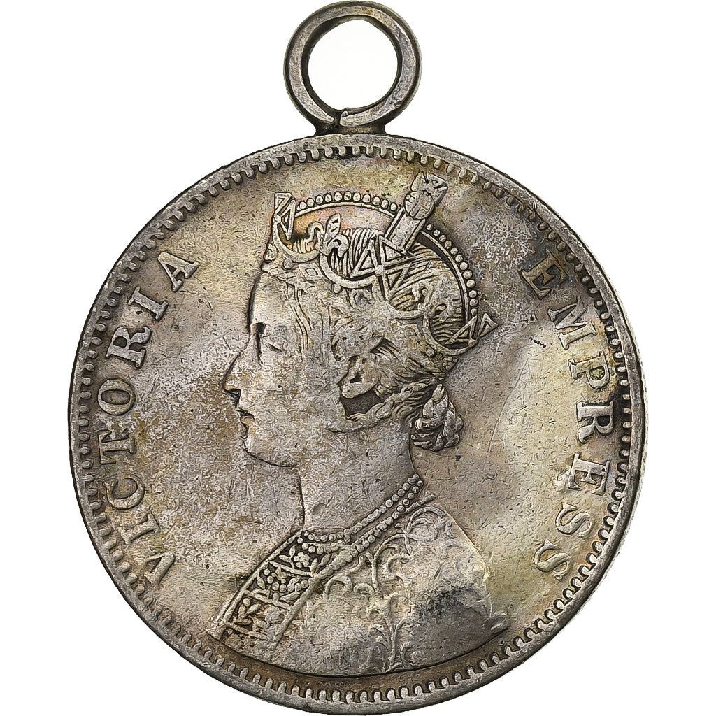 India-Británica, Victoria, 1 Rupee, 1885, Plata, BC+