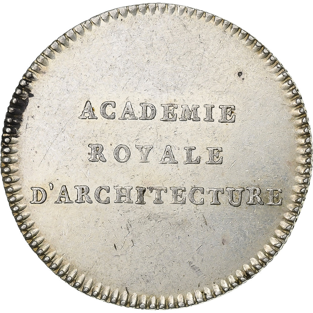 France, Jeton, Louis XVI, Académie Royale d'Architecture, n.d., Argent, TTB+