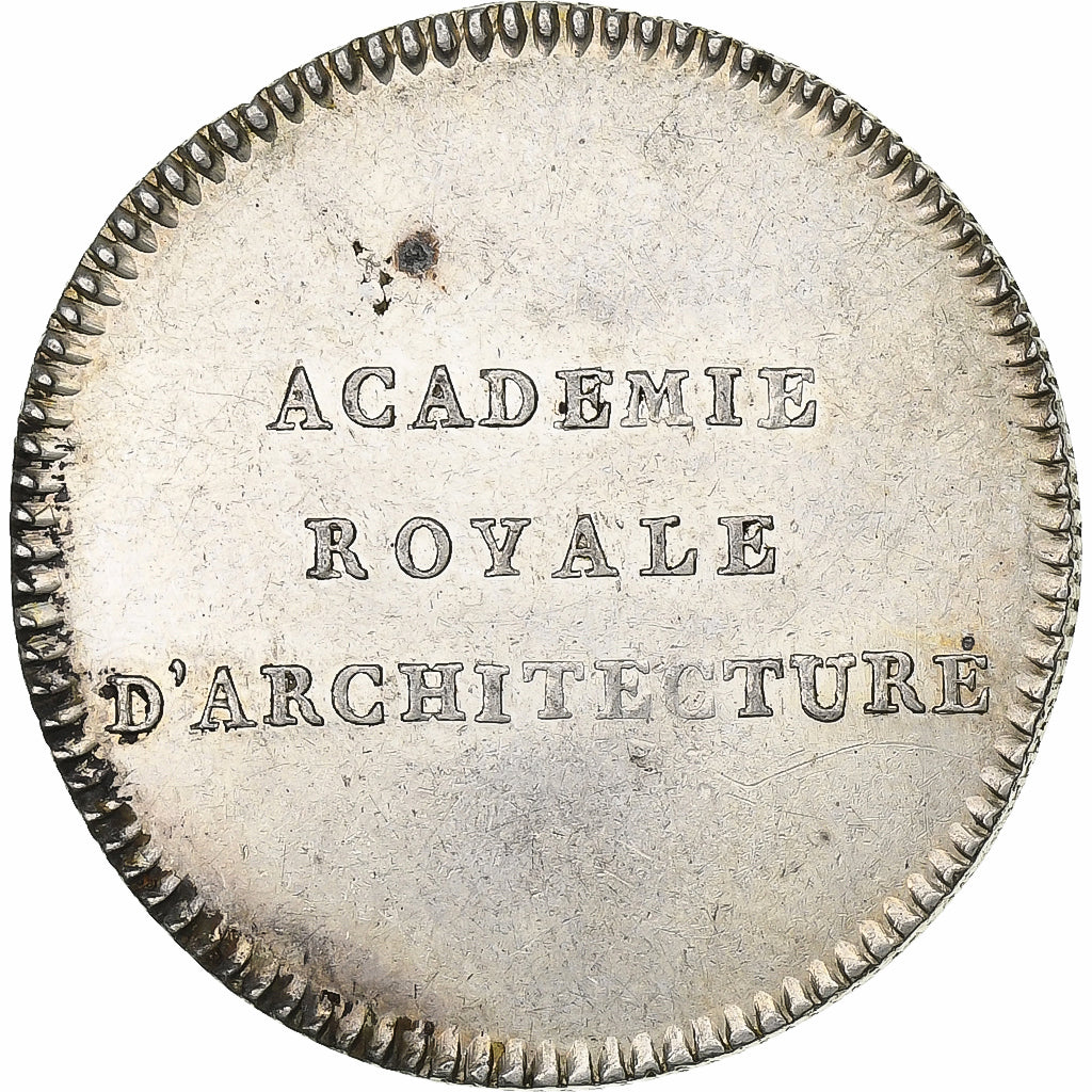 France, Jeton, Louis XVI, Académie Royale d'Architecture, n.d., Argent, TTB+