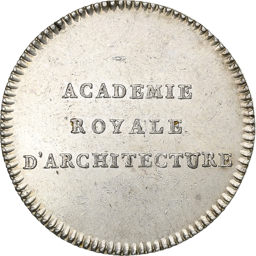 France, Jeton, Louis XVI, Académie Royale d'Architecture, n.d., Argent, TTB+
