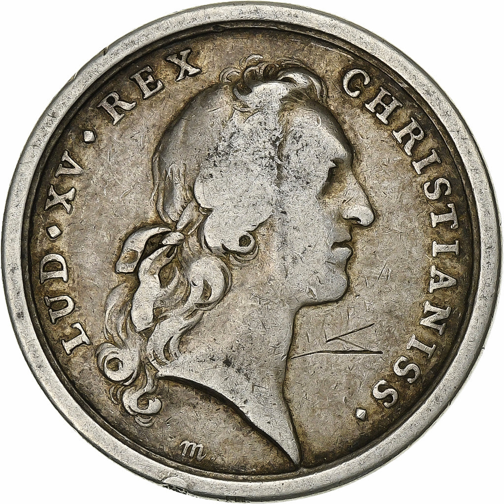 França, Token, Luís XV, Second Mariage du dauphin Louis, 1747, Prata