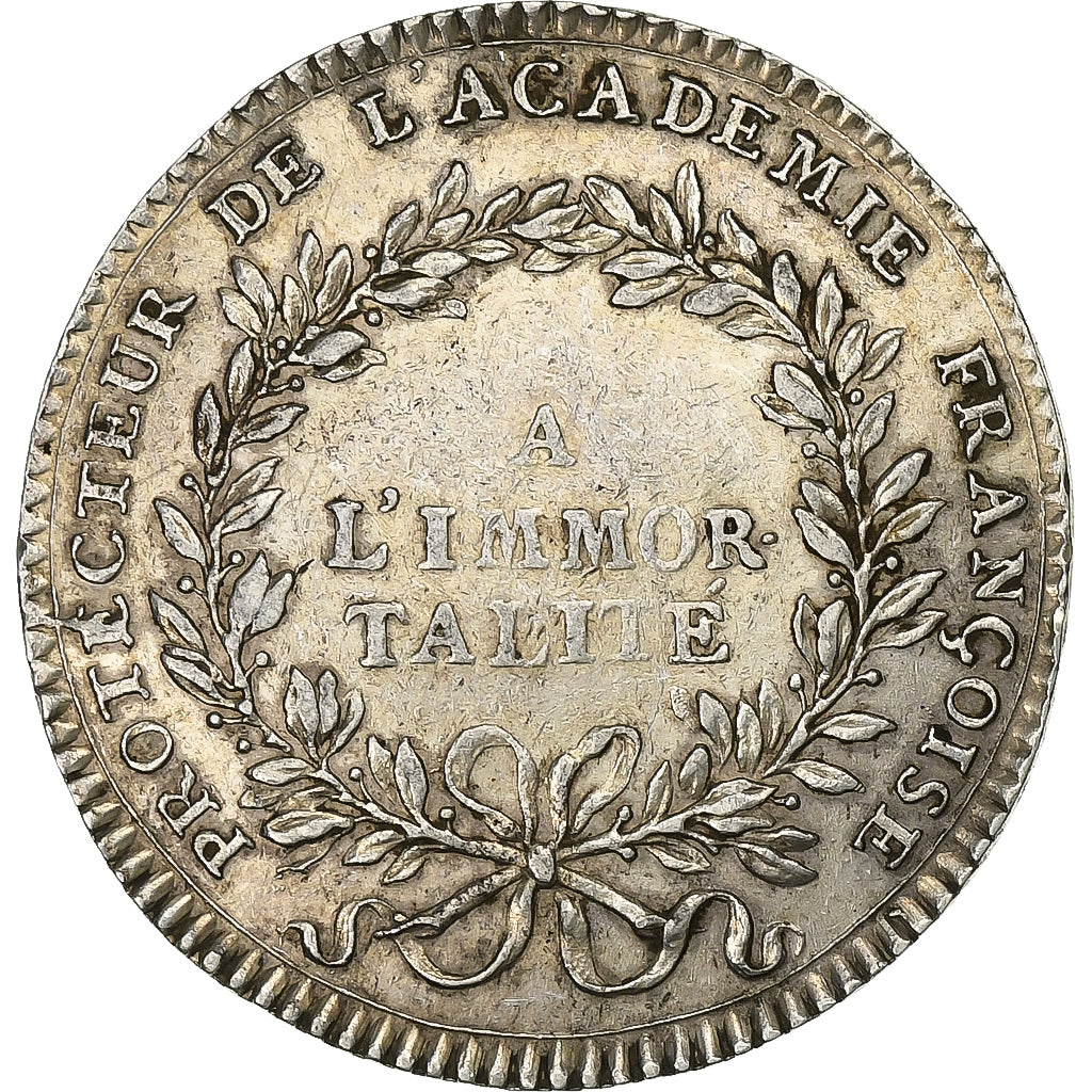 França, Token, Luís XV, Académie Française, n.d., Prata, EF(40-45)
