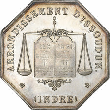 France, Jeton, Notaires de l'Arrondissement d'Issoudun, Indre, n.d., Argent
