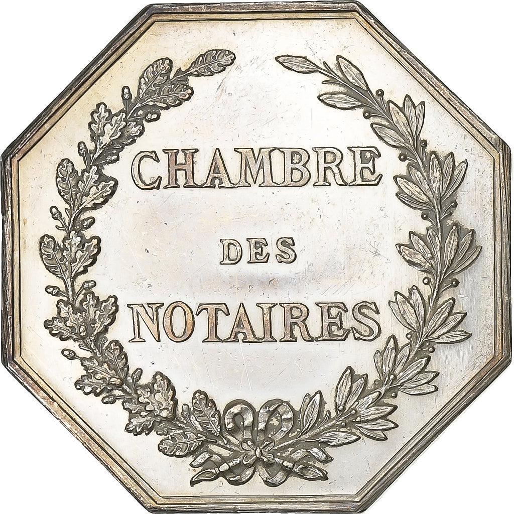 France, Jeton, Notaires de l'Arrondissement d'Issoudun, Indre, n.d., Argent