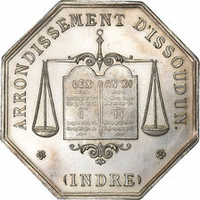 France, Token, Notaires de l'Arrondissement d'Issoudun, Indre, n.d., Silver