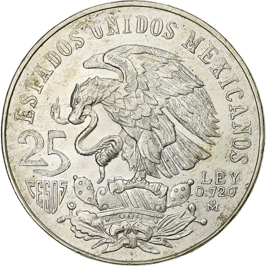 Mexique, 25 Pesos, Summer Olympics - Mexico, 1986, Mexico City, Argent, SUP