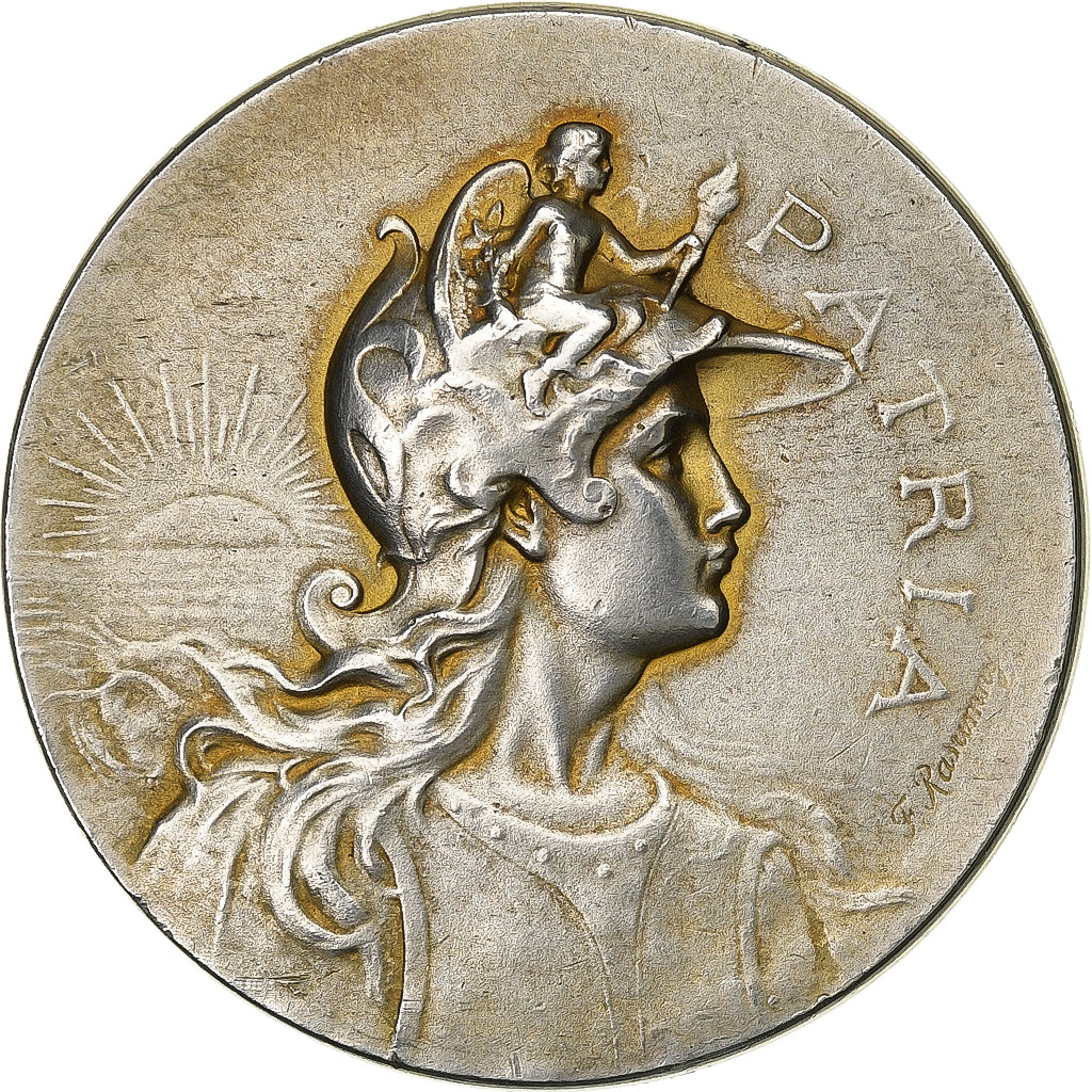 Francja, medal, Patrie, Marianne Casquée, 1907, Srebro, Rasumny, AU(55-58)