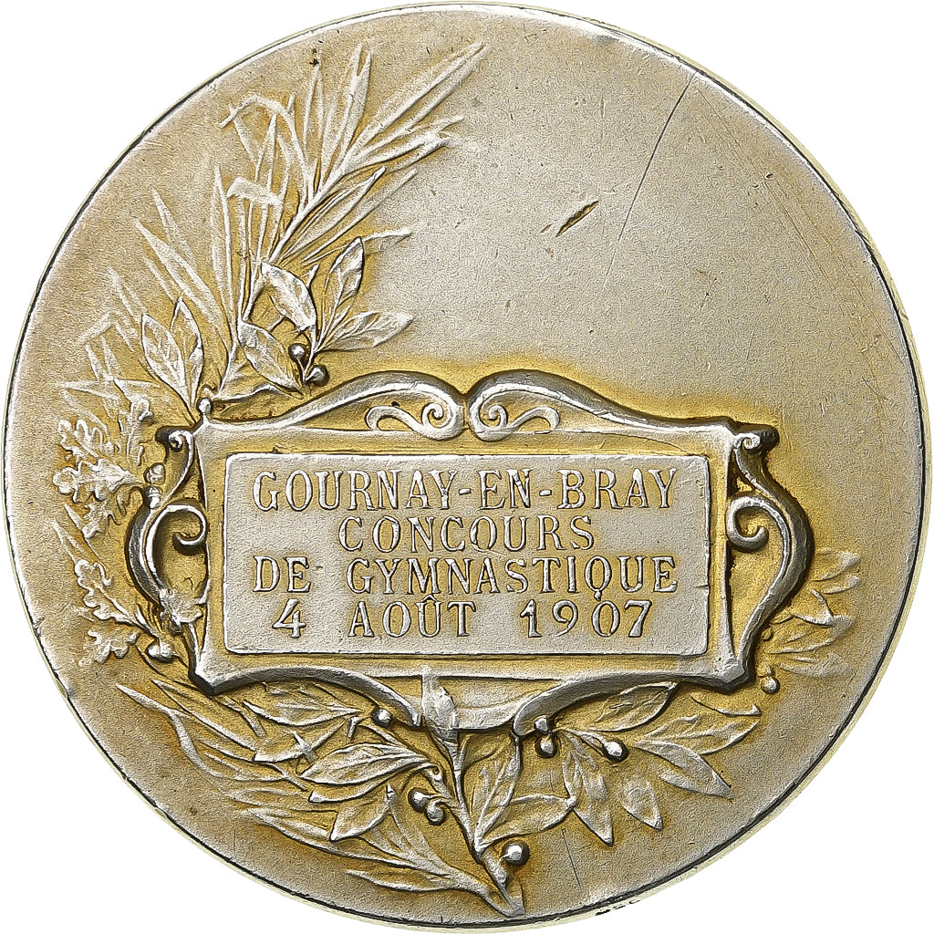 Francja, medal, Patrie, Marianne Casquée, 1907, Srebro, Rasumny, AU(55-58)