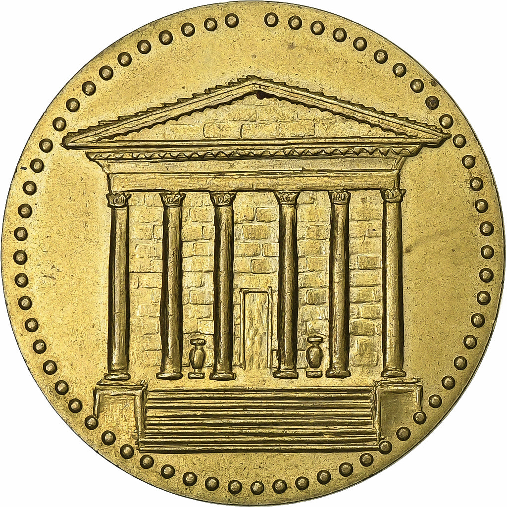 Francia, Tourist token, Nimes - La Maison Carrée, Latón, EBC+