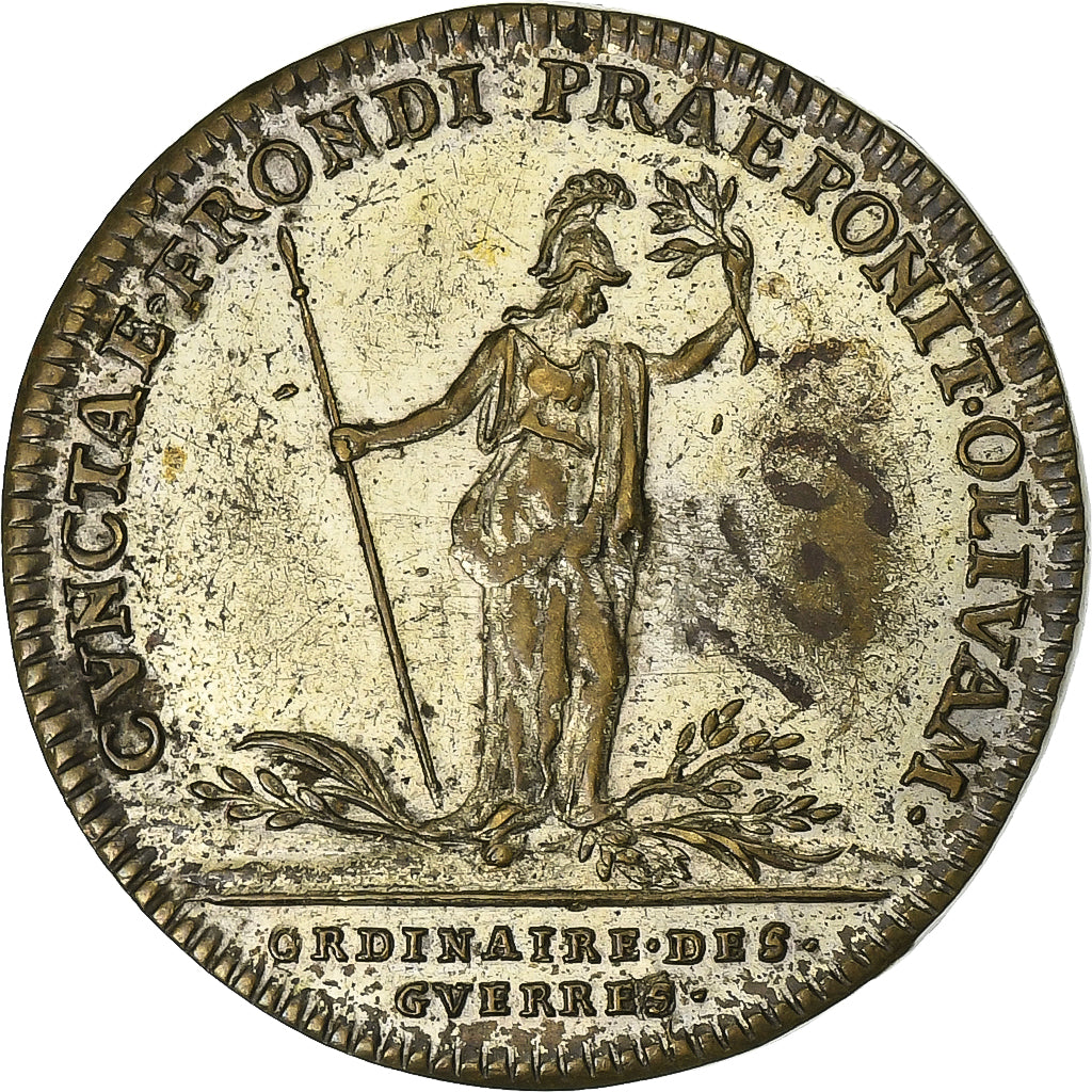 Frankreich, betaalpenning, Louis XIV, Ordinaire des Guerres, Messing, SS+