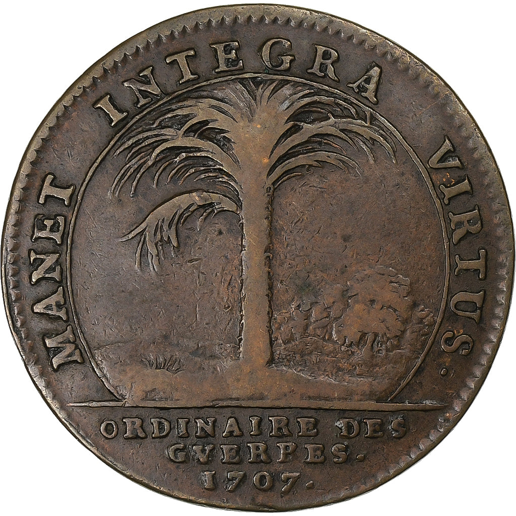 Frankreich, betaalpenning, Louis XIV, Ordinaire des Guerres, 1707, Kupfer, S+