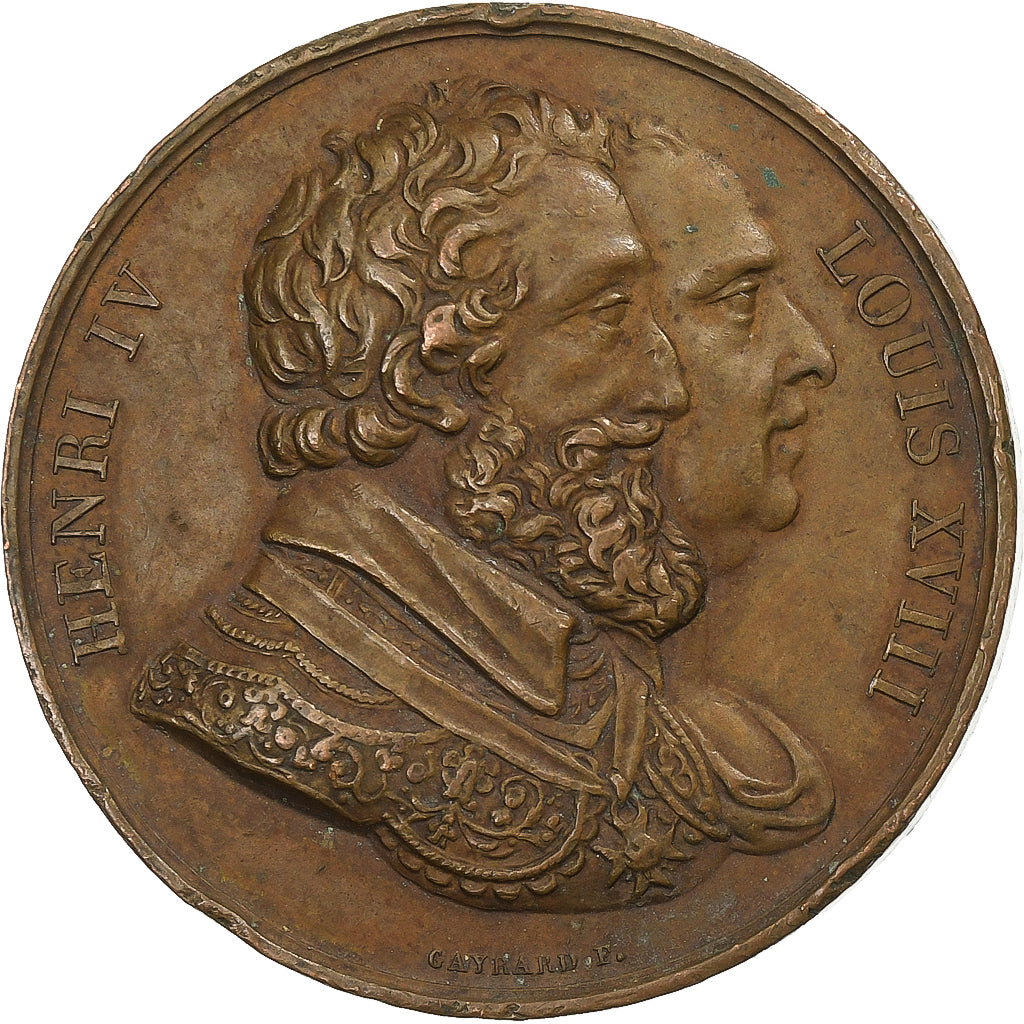 France, Token, Louis XVIII, Rétablissement de la statue d'Henri IV, 1817