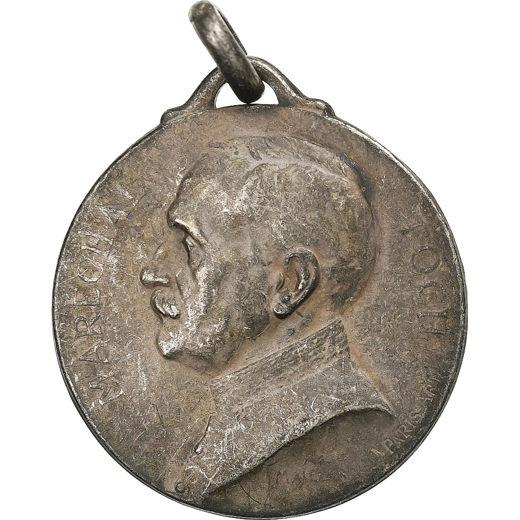 France, Medal, Maréchal Foch, Commandant des Armées, Silver, AU(50-53)