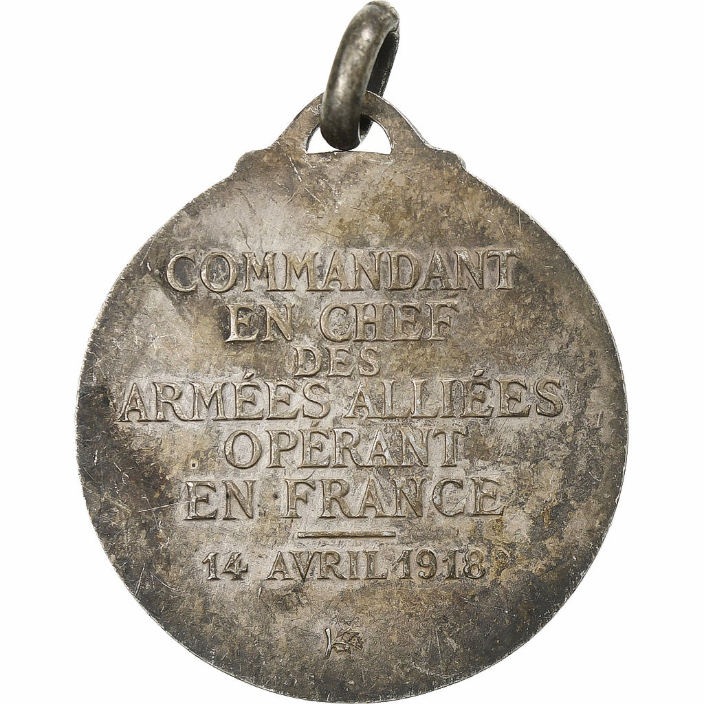 France, Medal, Maréchal Foch, Commandant des Armées, Silver, AU(50-53)