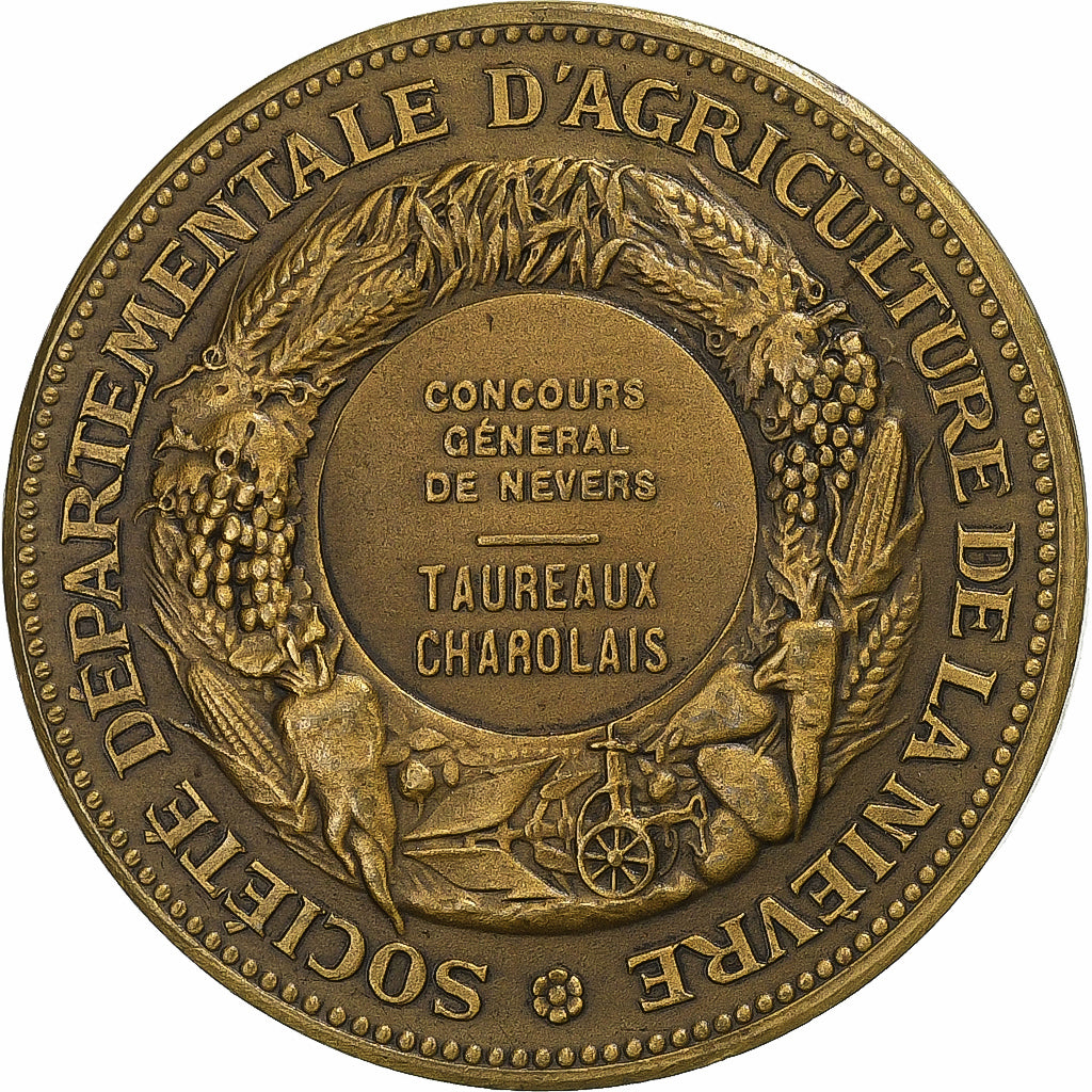 França, medalha, Agriculture, Concours général de Nevers, Nièvre, n.d.