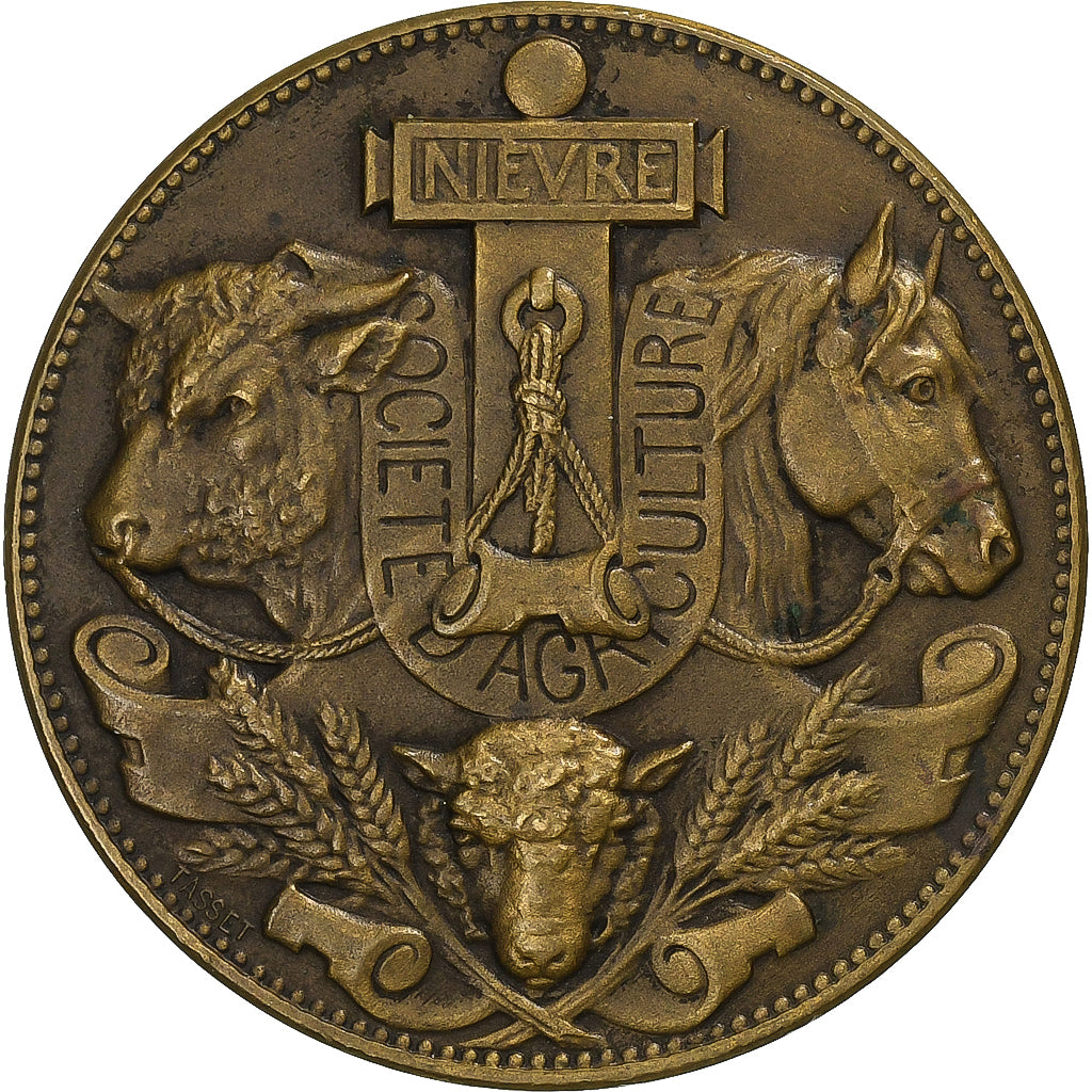 França, medalha, Agriculture, Concours général de Nevers, Nièvre, n.d.