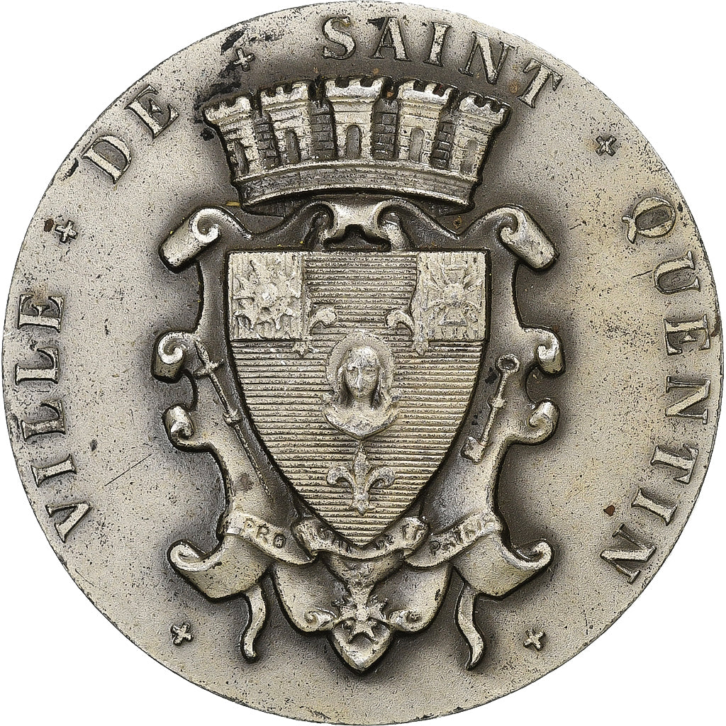 França, medalha, Ville de Saint-Quentin, 1967, Bronze, Dubois.H, AU(55-58)