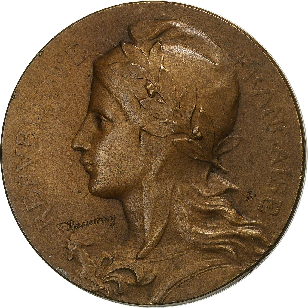 Frankrijk, Medaille, Ville de Nevers, Dénombrement, 1906, Bronzen, Rasumny, PR+