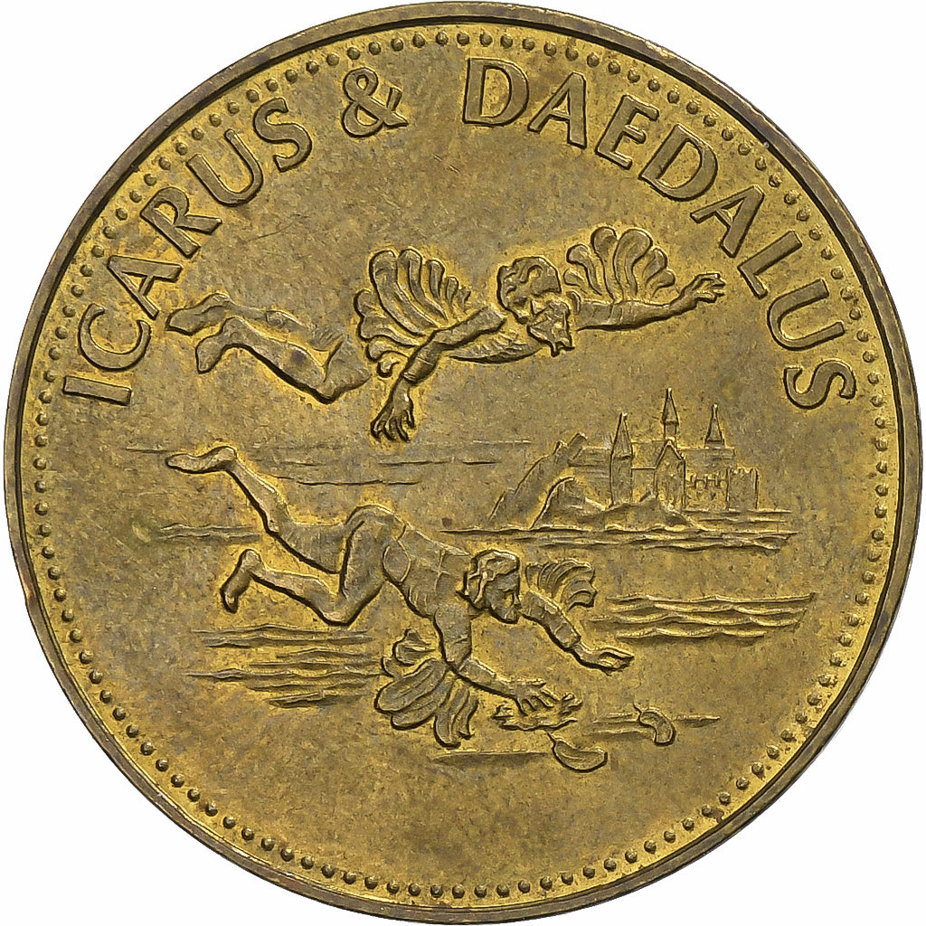 Francia, zeton, Collection Shell, Icarus et Daedalus, Latón, EBC