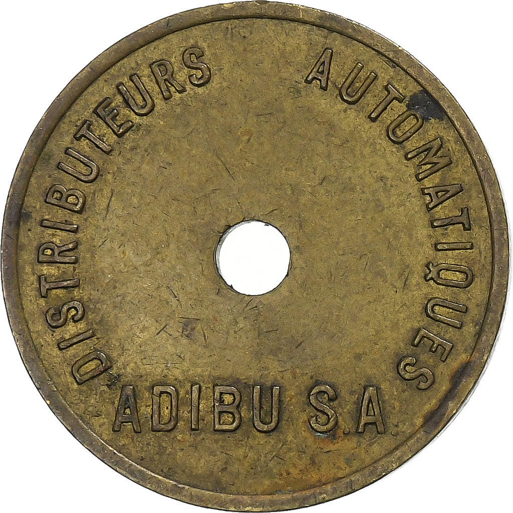 France, Jeton, Distributeurs ADIBU, Laiton, SUP